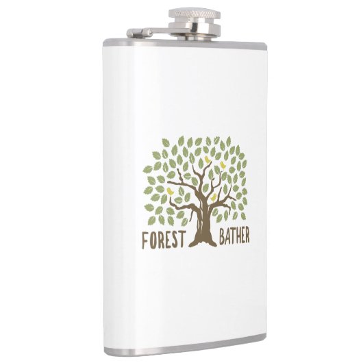 Wald Bather Birds Flachmann (Rechts)