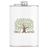 Wald Bather Birds Flachmann (Vorderseite)