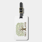 Wald Bather Birds Gepäckanhänger (Vorderseite vertikal)