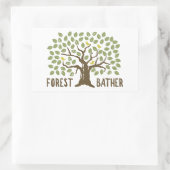 Wald Bather Birds Rechteckiger Aufkleber (Tasche)