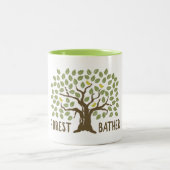 Wald Bather Birds Zweifarbige Tasse (Mittel)