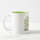 Wald Bather Birds Zweifarbige Tasse (Links)
