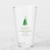Wald Baum Blume Moderne Einfache Hochzeit Glas (Vorderseite)
