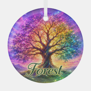 Wald Baum des Lebens Ornament Aus Glas