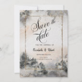 Wald Baum Landschaft Hochzeit Save The Date (Vorderseite)