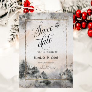 Wald Baum Landschaft Hochzeit Save The Date