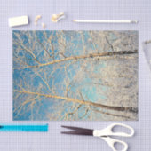 Wald Bäume Blue Sky Winter Woodland Seidenpapier (Handwerk)