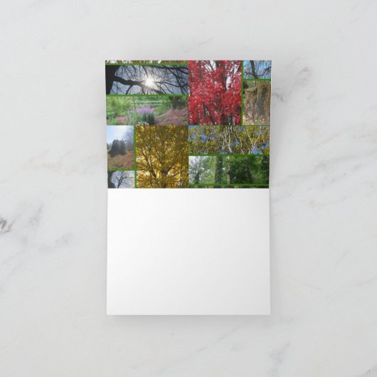 Wald/Bäume Collage Dankeskarte (Innenseite)