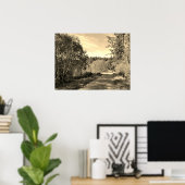 Wald Bäume entlang Spazierweg Herrliche Tag Poste Poster (Heimbüro)