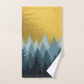 Wald Bäume Goldene Landschaft Badhandtuch Set (Handtuch)