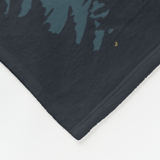 Wald Bäume Goldene Landschaft Fleecedecke (Ecke)