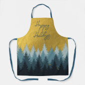 Wald Bäume Goldene Landschaft glücklich Ferien Schürze (Vorderseite)