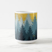 Wald Bäume Goldene Landschaft Kaffeetasse (Mittel)