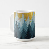 Wald Bäume Goldene Landschaft Kaffeetasse (Vorderseite Links)