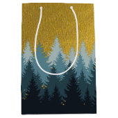 Wald Bäume Goldene Landschaft Mittlere Geschenktüte (Vorderseite)