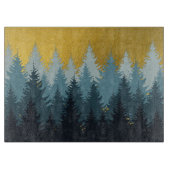 Wald Bäume Goldene Landschaft Schneidebrett (Vorderseite)