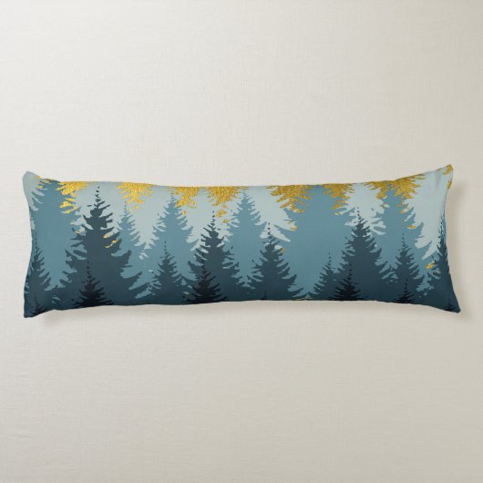 Wald Bäume Goldene Landschaft Seitenschläferkissen (Rückseite)