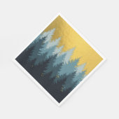Wald Bäume Goldene Landschaft Serviette (Ecke)