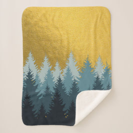 Wald Bäume Goldene Landschaft Sherpadecke