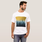 Wald Bäume Goldene Landschaft T-Shirt (Vorne ganz)