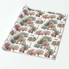 Wald Bäume Kaninchen Geschenkpapier