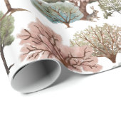 Wald Bäume Kaninchen Geschenkpapier (Rolleneckpunkt)