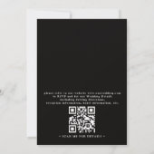 Wald Bäume Kiefer Rustikales Holz QR-Code Hochzeit Einladung (Rückseite)
