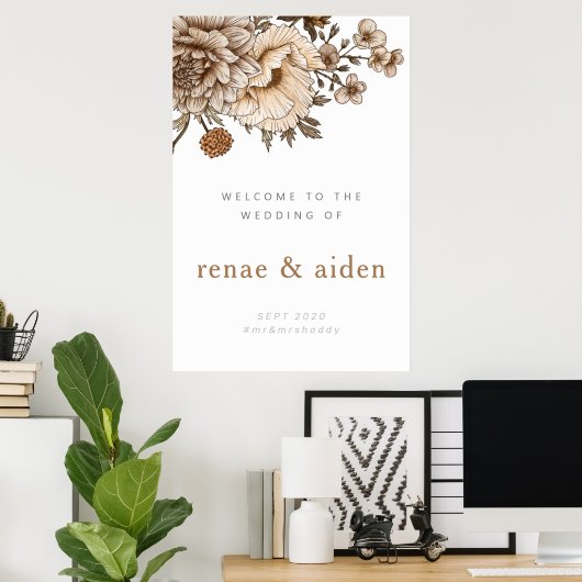 Wald Begrüßungszeichen, Vintag Boho Poster (Heimbüro)