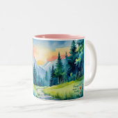 Wald bei Morgengrauen flüstern Zweifarbige Tasse (VorderseiteRechts)