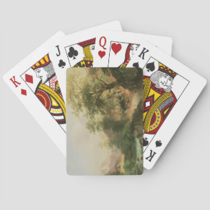 Wald bei Wien, 1852 (Öl auf Leinwand) Spielkarten