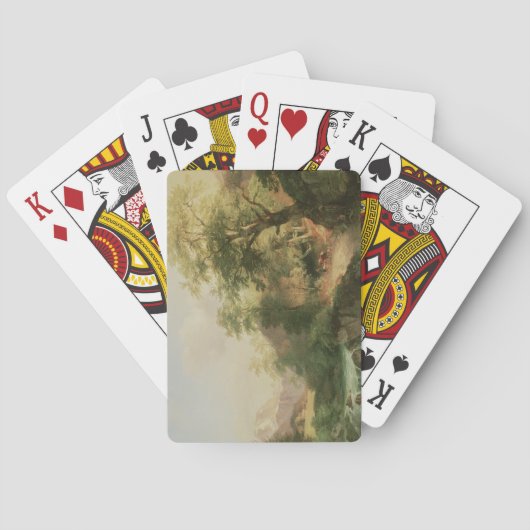 Wald bei Wien, 1852 (Öl auf Leinwand) Spielkarten (Rückseite)