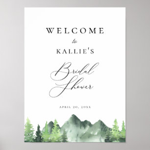 Wald Berg Junggesellinnenabschied Willkommen Poster