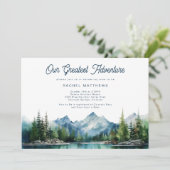 Wald Berg Rustikale Erlebnisdusche Einladung (Stehend Vorderseite)