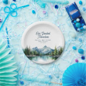 Wald Berg Rustikale Erlebnisdusche Pappteller (Party)