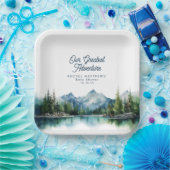 Wald Berg Rustikale Erlebnisdusche Pappteller (Party)