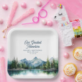 Wald Berg Rustikale Erlebnisdusche Pappteller (Party)