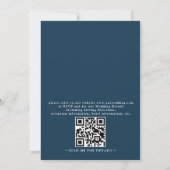 Wald Berg See Rustikale QR-Code-Hochzeit Einladung (Rückseite)