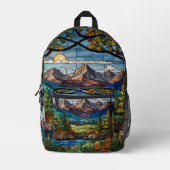 Wald Bergszene  Bedruckter Rucksack (Vorderseite)