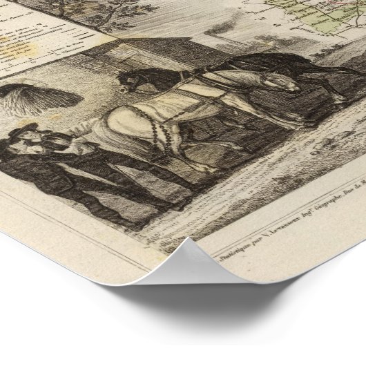 Wald, Bezirksgrenzen Poster (Ecke)