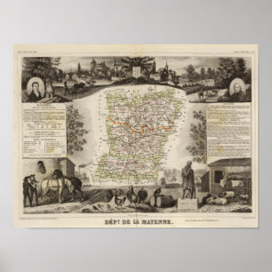 Wald, Bezirksgrenzen Poster