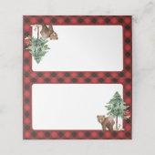 Wald Birthday Blank Party Platzkarten (Außenseite Aufgefaltet)