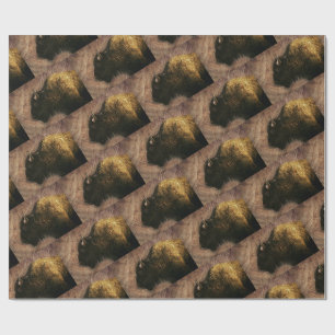Wald-Bison-Büffel Geschenkpapier