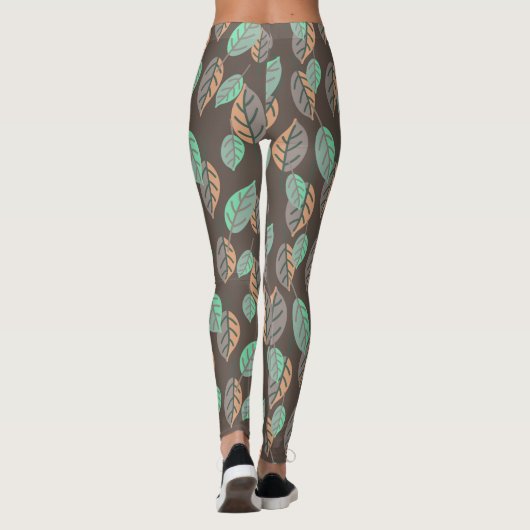 Wald-Blätter Leggings (Rückseite)