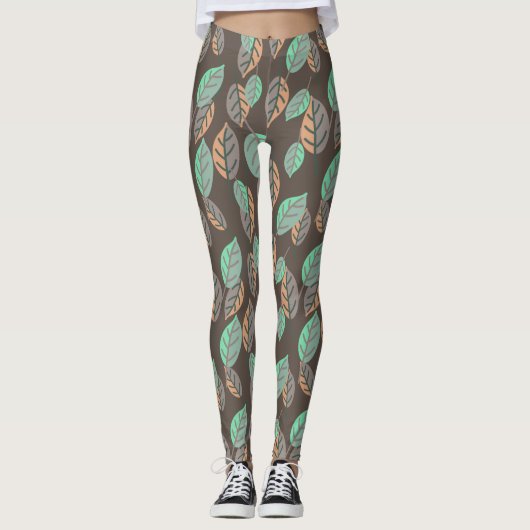 Wald-Blätter Leggings (Vorderseite)