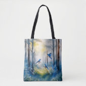 Wald Blaurücken-Wald-Szene Tasche (Vorderseite)