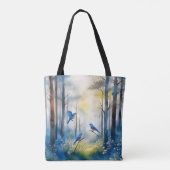 Wald Blaurücken-Wald-Szene Tasche (Rückseite)