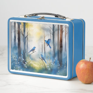 Wald Blaurückenmandel Szeneriewald Metall Brotdose