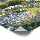 Wald-Blumen-See-Feier-des-Lebens-Schild Poster (Ecke)