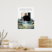 Wald-Blumen-See-Feier-des-Lebens-Schild Poster (Küche)