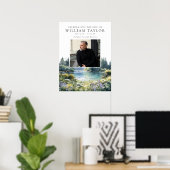Wald-Blumen-See-Feier-des-Lebens-Schild Poster (Heimbüro)